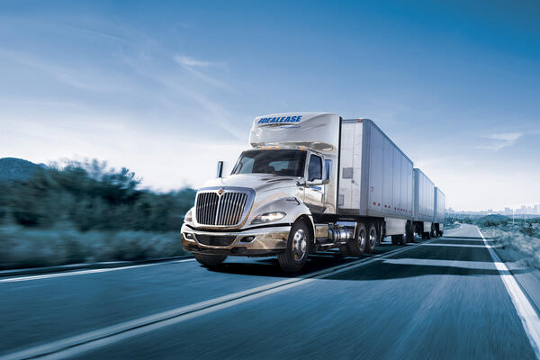 Idealease Rental Truck on Highway